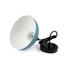 BIRK Petroleumsblå Ø19cm pendel - E27 sokkel, 2m ledning, metall / tre