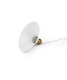 Hvit Ø22cm pendel - E27 sokkel, 2m ledning, hvit/messing