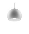 Hvit Ø20cm pendellampe - E27 sokkel, 2m ledning, metall