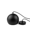 Sort Ø20cm pendellampe - E27 sokkel, 2m ledning, metall