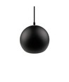 Sort Ø20cm pendellampe - E27 sokkel, 2m ledning, metall