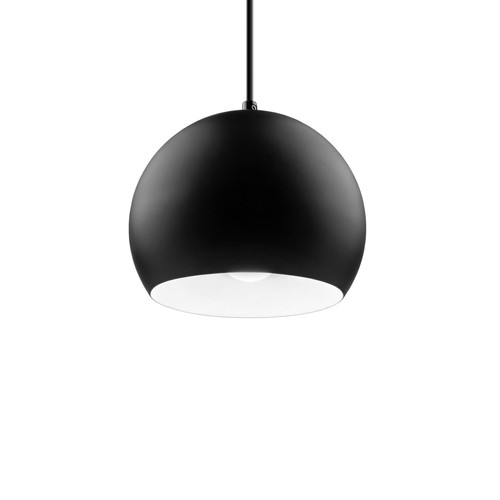 Sort Ø20cm pendellampe - E27 sokkel, 2m ledning, metall
