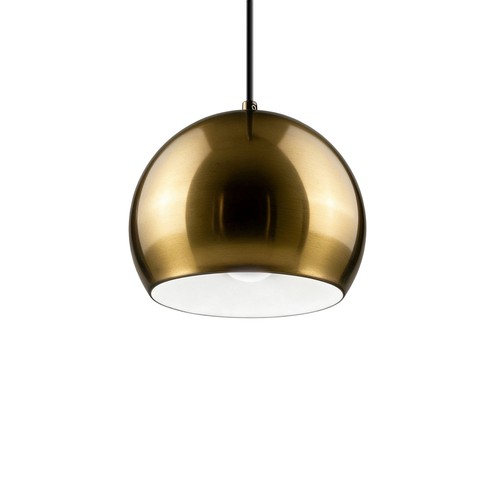 Messing Ø20cm pendellampe - E27 sokkel, 2m ledning, metall