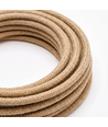 5m Tekstilledning 2x0.75 mm², stoffledning - 230V, Jute/Beige