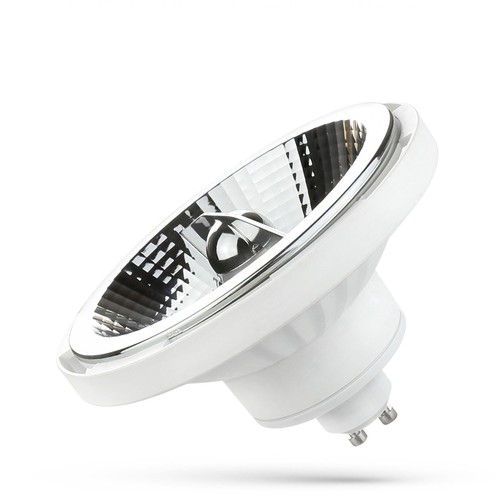 10W GU10 AR111 LED-spot - 20° spredning, 5 års garanti, hvit