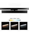 30/28/25W 3-faset LED-lysskinne - 60 cm, sort