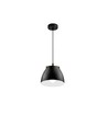 Sort Ø16cm pendel - E27 fatning, 2m ledning, metall / tre