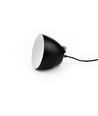 Sort Ø16cm pendel - E27 fatning, 2m ledning, metall / tre