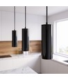 MALM E14 sort sylinderpendel - 2m ledning, med rosett, uten lyskilde