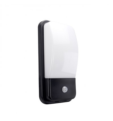20W LED vegglampe med sensor - 4000K, IP54, bevegelsessensor, utendørs