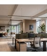 150cm Kontorlampe, Justerbar Watt og CCT - 3 lysfarger, 30W/40W/50W, UGR19, 5 års garanti
