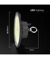 150W V-Tac LED high bay, 155lm/W - IP65, 4000K, 5 års garanti