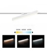30/28/25W 1-faset LED-lysskinne - 60 cm, Hvit, 1F2W
