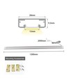 120cm LED touch skapbelysning - 12V DC, 8W