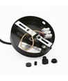 MOKKA Sort Ø22cm pendel - E27 fatning, 2m ledning, Sort/messing