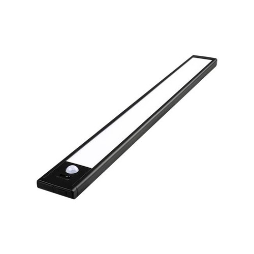 Batteri skapbelysning - 40cm, Svart, PIR sensor, oppladbar