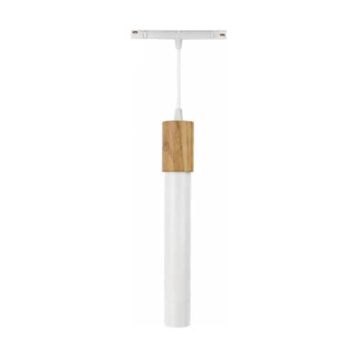 12W System Shift Hangit Wood LED pendel - CCT switch, 25°, hvit, 90cm kabel