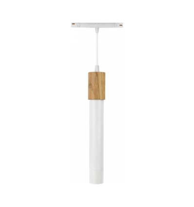 12W System Shift Hangit Wood LED pendel - CCT switch, 25°, hvit, 90cm kabel