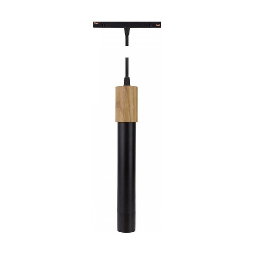 12W System Shift Hangit Wood pendel - Svart, 25°, CCT switch, 90cm kabel