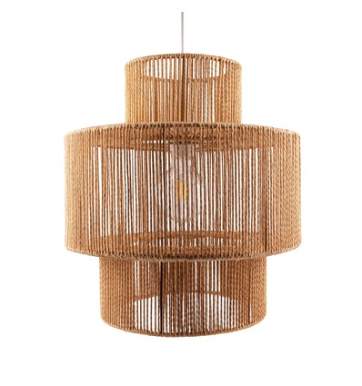 Brun Ø40cm pendel - E27-fatning, 2m ledning, papirsnor