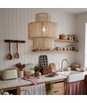 Beige Ø30cm pendel - E27 sokkel, 2m ledning, flettet papirsnor
