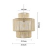 Beige Ø30cm pendel - E27 sokkel, 2m ledning, flettet papirsnor
