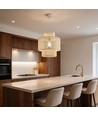 SNOR Beige Ø30cm pendel - E27-sokkel, 2m ledning, flettet papirsnor