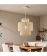 Beige Ø30cm pendel - E27 sokkel, 2m ledning, flettet papirsnor