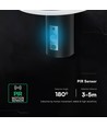 2W LED solcelle hageklampe med sensor - IP54, 3000K, svart