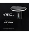 2W LED solcelle hageklampe med sensor - IP54, 3000K, svart