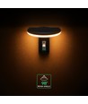 2W LED solcelle hageklampe med sensor - IP54, 3000K, svart