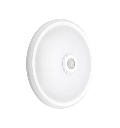 12W LED sensorlampe - Rund, hvit, PIR-sensor, Cree-brikke, 3-i-1 CCT