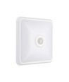 12W LED sensorlampe - PIR-sensor, Cree-brikke, kvadratisk, hvit, 3-i-1