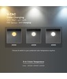 V-Tac 15W LED utendørs vegglampe med sensor - Rund, hvit, Cree-brikke, CCT