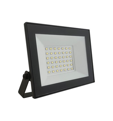 V-Tac 30W LED flomlyskaster - Svart, 6500K, Slimline