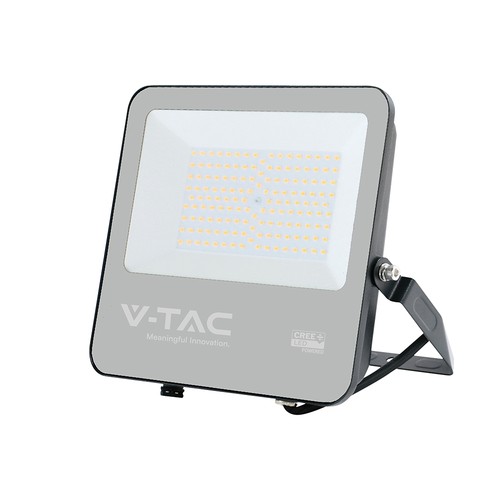 100W LED flomlys - 185lm/W, Cree-brikke, svart, 6500K, 6 års garanti