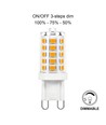 3-trinns dimbar G9 3W LED-pære