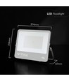 200W LED flomlys - 185lm/W, Cree-brikke, svart hus, 6 års garanti