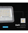 V-Tac LED solcelle-flomlys med PIR-sensor - 150lm/W, IP65, 6000K