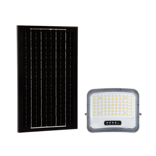 V-Tac 12W solcelle LED-flomlys - IP65, svart, 3-i-1