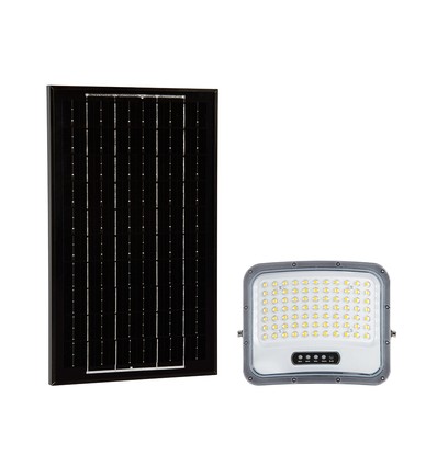 V-Tac 12W solcelle LED-flomlys - IP65, svart, 3-i-1