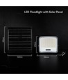 V-Tac 25W LED flomlys med solcelle - IP65, svart