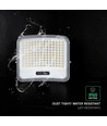V-Tac 25W LED flomlys med solcelle - IP65, svart