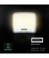 V-Tac 25W LED flomlys med solcelle - IP65, svart