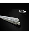 V-Tac 150cm T8 LED armatur - For 1x 150cm LED-rør, IP65 vanntett