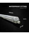 V-Tac 120cm T8 LED armatur - For 1x 120cm LED-rør, IP65 vanntett