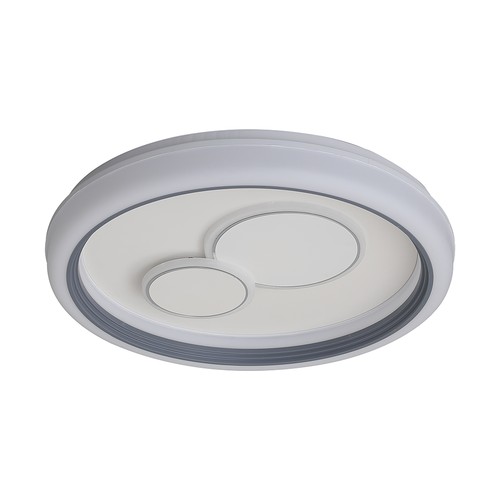 V-Tac 2x30W LED dekorativ taklampe - Dimmbar, 3-i-1 CCT, RF fjernkontroll, hvit/grå
