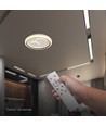 V-Tac 2x30W LED dekorativ taklampe - Dimmbar, 3-i-1 CCT, RF fjernkontroll, hvit/grå