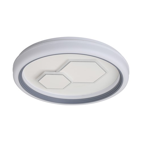 V-Tac 60W dekorativ LED taklampe - Dimmbar, CCT, fjernkontroll, hvit/grå