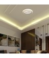 V-Tac 60W dekorativ LED taklampe - Dimmbar, CCT, fjernkontroll, hvit/grå